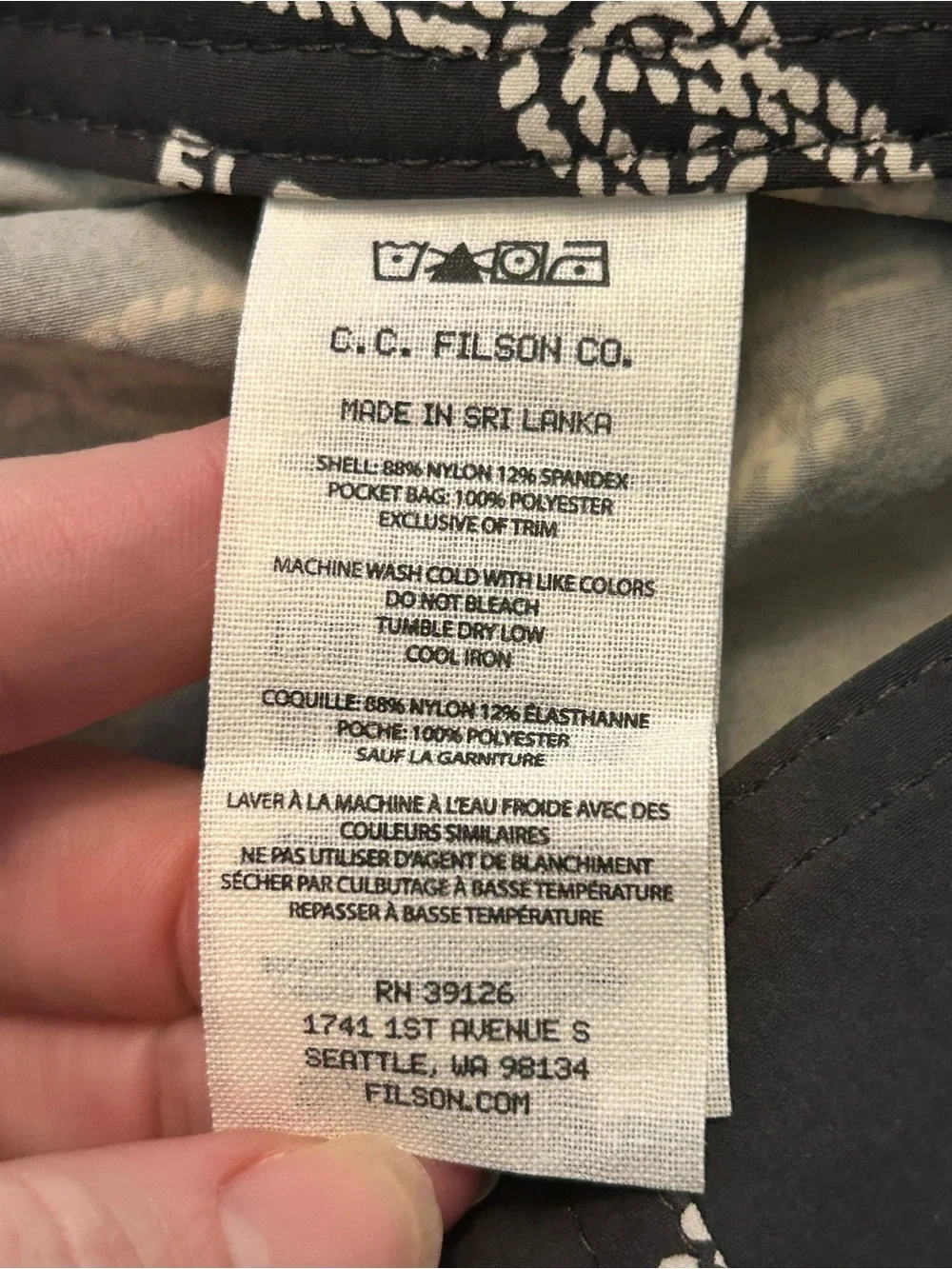 Filson Mens Glacier Bay Trunks nautical knots swim